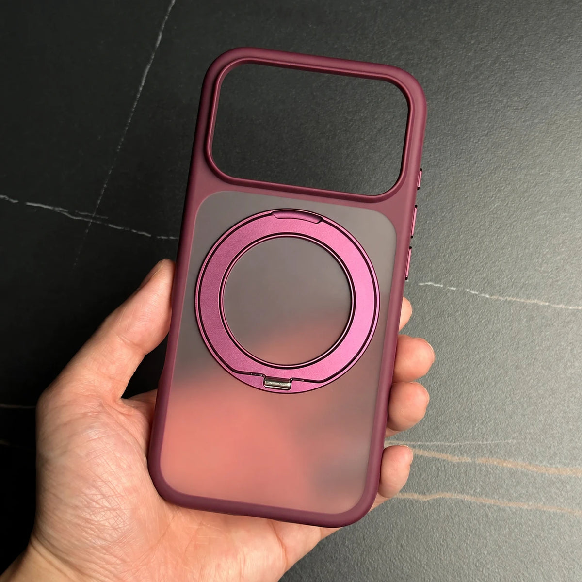 Matte Clear Magnetic Ring Phone Case for iPhone 17 Pro, iPhone 17 Pro Max, iPhone 18 Pro, iPhone 18 Pro Max