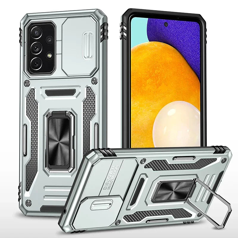 Camera Cover Phone Case for Samsung Galaxy A35, A55, A73 5G, A25 5G, A53 5G, A71 5G, A13, A14, A12, A15, A24 4G, A23, A32 4G, A22 4G, A22 5G, A72, A52, A82 5G, A32 5G, A42 5G