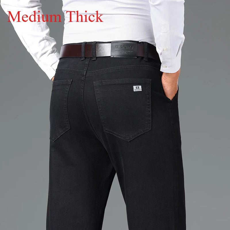 Men's Gray Regular Fit Stretch Denim Jeans — product view