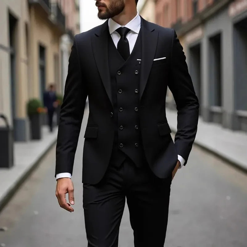 Men's Single-Breasted Pocket Suit