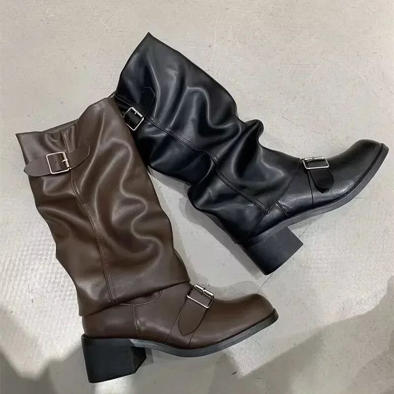 Women's Chunky-Heel Platform Boots — product view