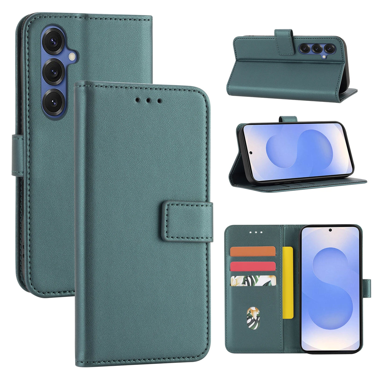 Classic Flip Wallet Phone Case for Samsung Galaxy A13 5G, A14 4G, A12, A13 4G, A15 5G, A16, A14 5G, A15 4G, A05s, A07, A10, A05, A06, A37, A57, A55, A56, A50, A51 4G, A41, A42 5G, A53 5G, A54, A52s 5G, A52 5G, A32 4G, A32 5G, A30, A31 & More Models