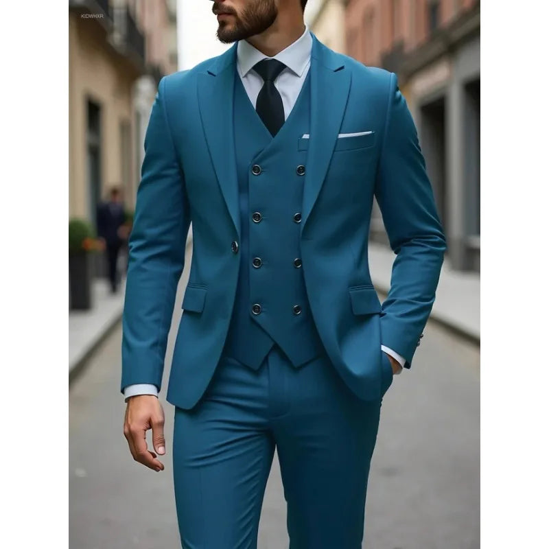 Men's Single-Breasted Pocket Suit