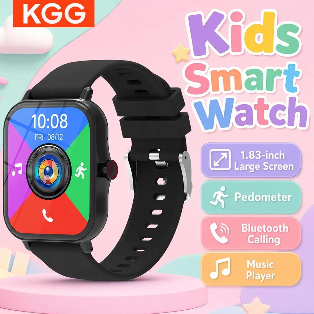 Children's 1.83-Inch Calling Smartwatch with Music Control