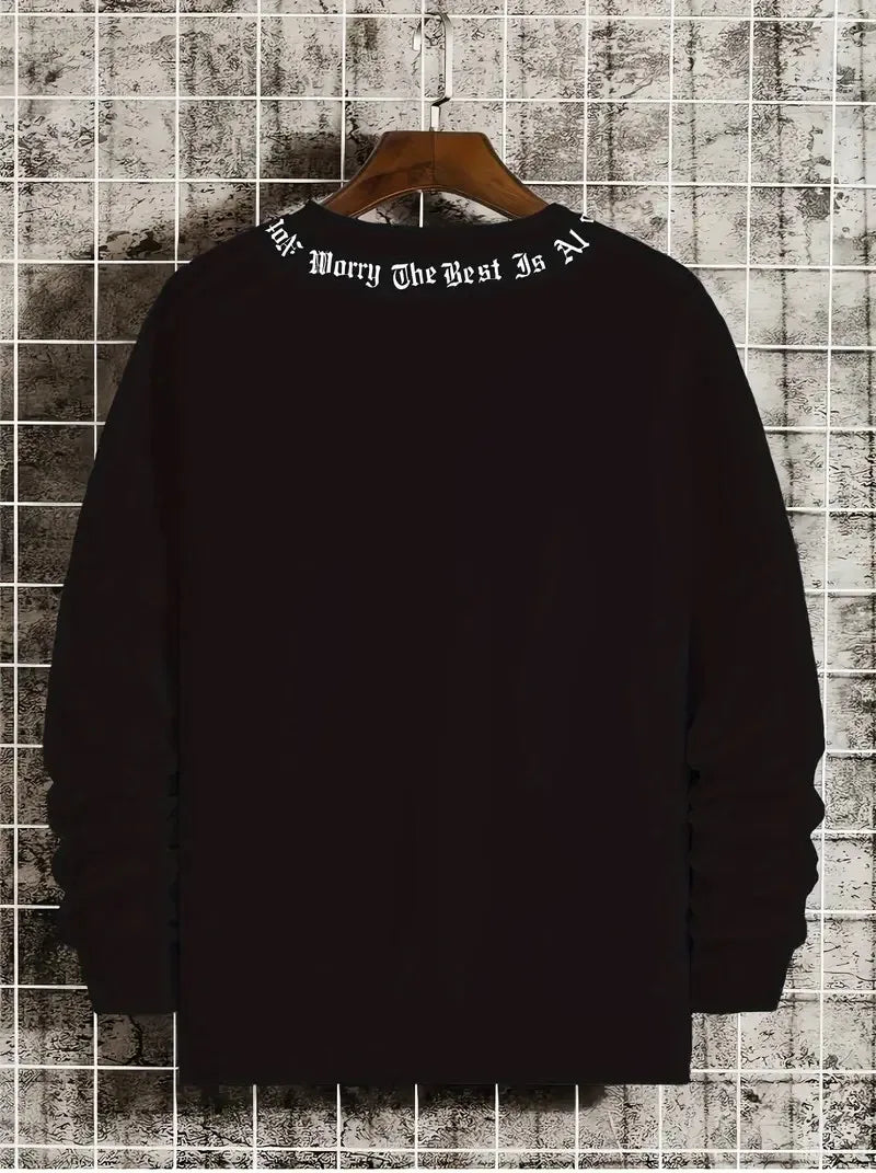Men's Letter Print Casual Hoodie