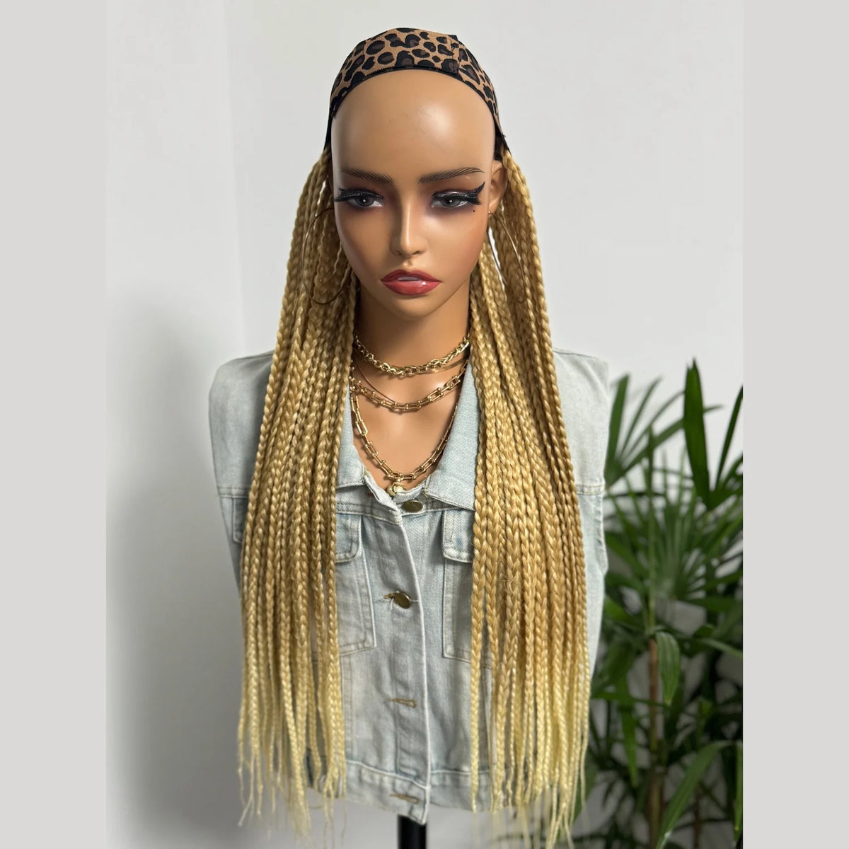 Blonded 613# Long 24inch Synthetic Box Braided with Headband - OSASCO