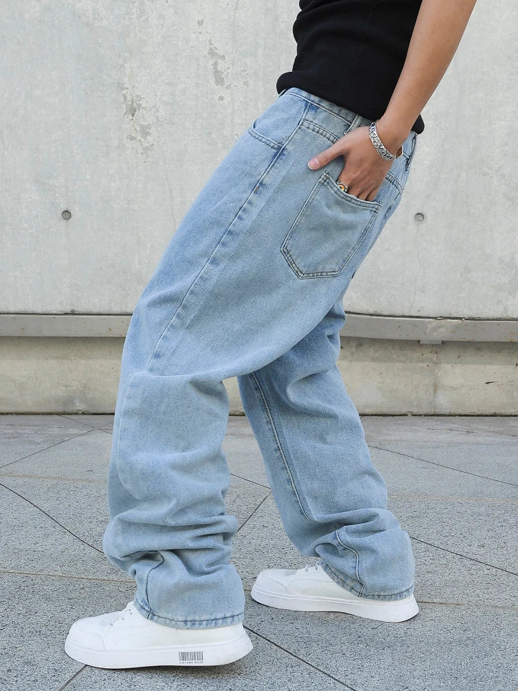 Men's Wide-Leg Stretch Denim Jeans — product view