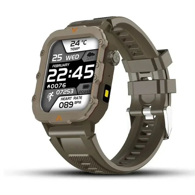 Outdoor 1.73-Inch Smartwatch with Flashlight