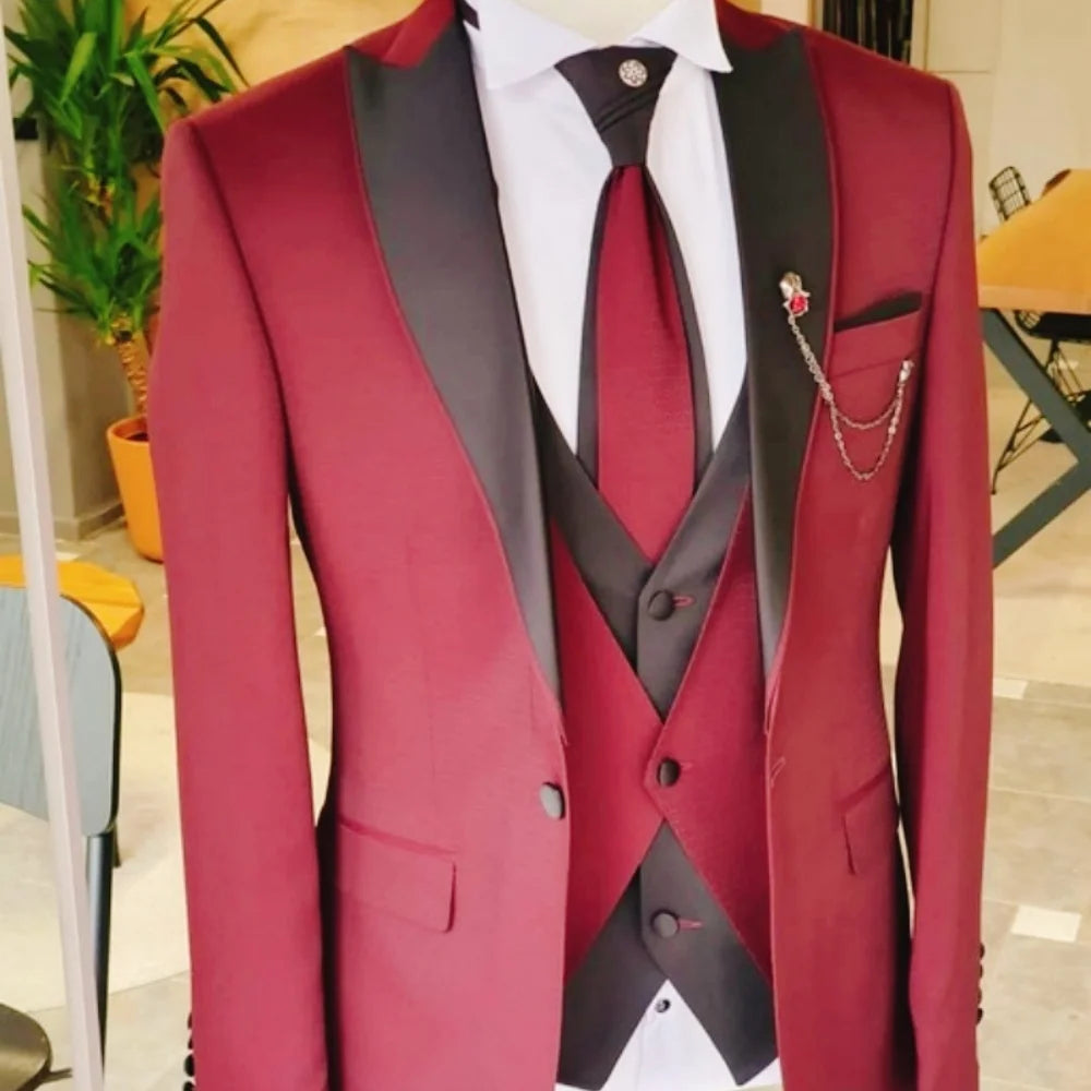 Men's 3-Piece Slim Fit Suit Set — product view