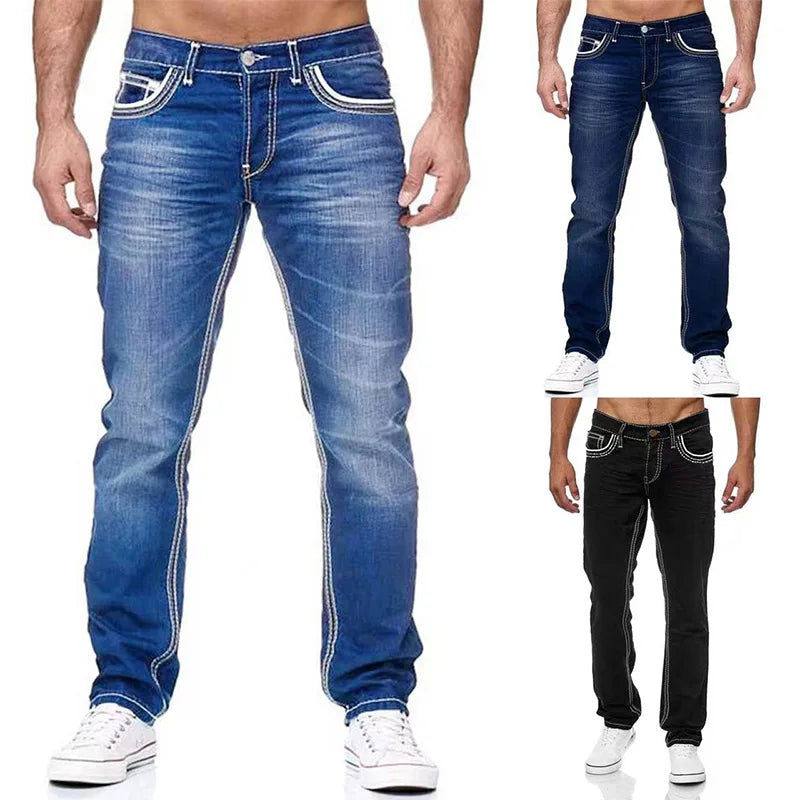 Men's Loose Fit Stretch Denim Jeans - Summer Weight — product view