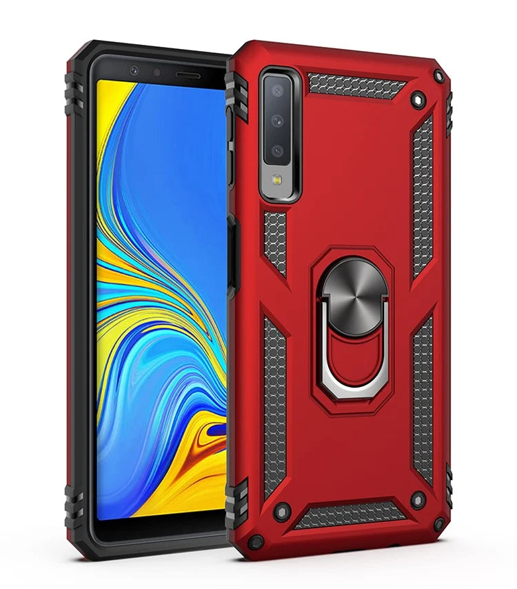 Ring Stand Phone Case for Samsung Galaxy M30, A40, A9 2018, A50, A8 Plus 2018, A40S, A7 2018 A750, A20, A20E, A70, A30, A9S, A6 Plus 2018, A6 2018, M20, A10, A8 2018, A9 Star Pro, A10E, A80, A90 4G, A2 Core A260