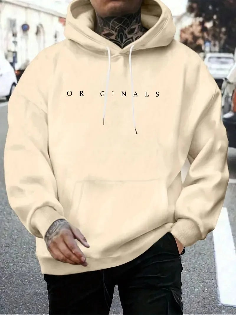 Men's Letter Print Casual Hoodie