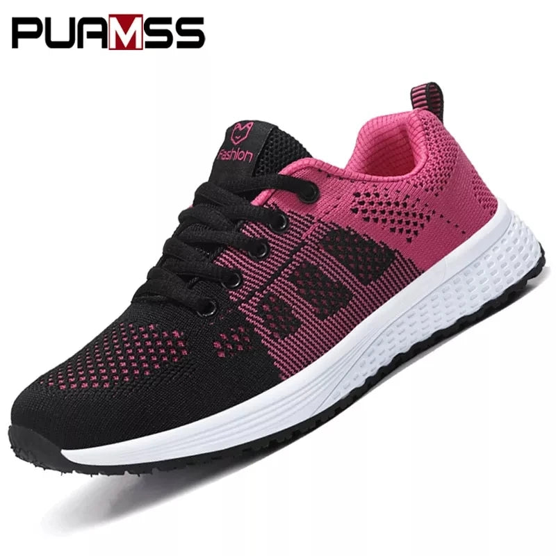 Lace-Up Platform Athletic Sneakers — product view