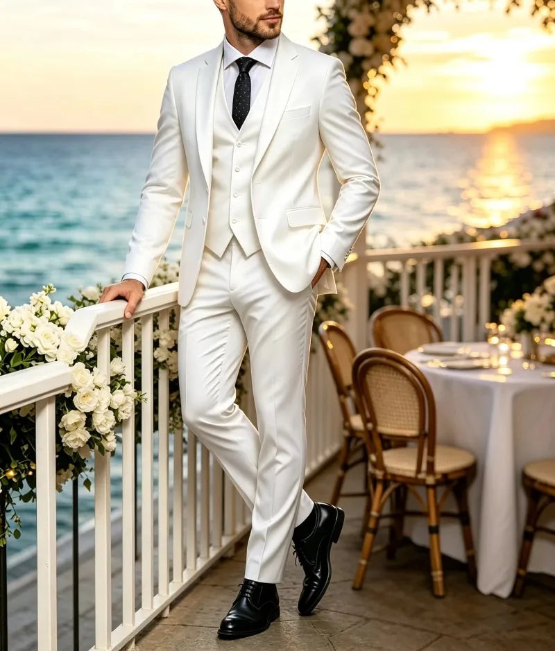 Men's Notch-Lapel Three-Piece Suit