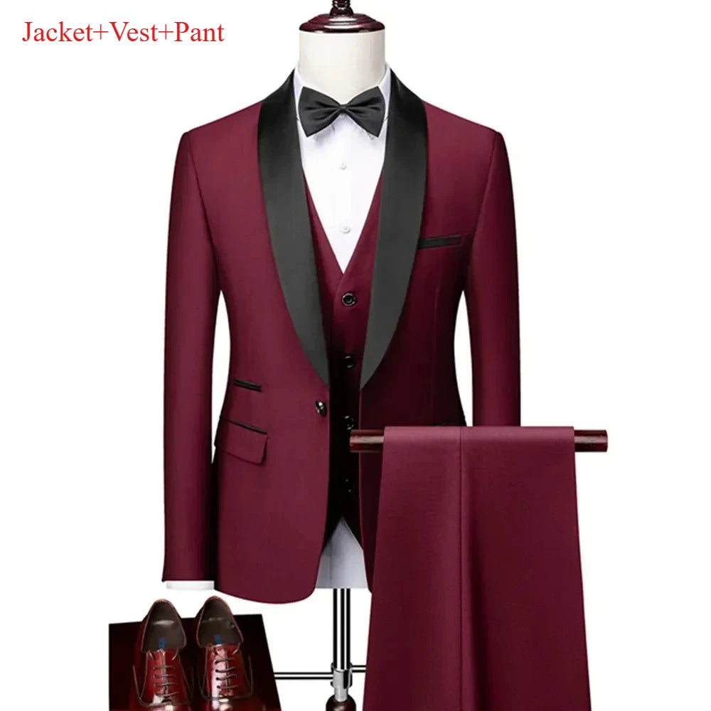 Men's Black 3-Piece Suit Set — product view