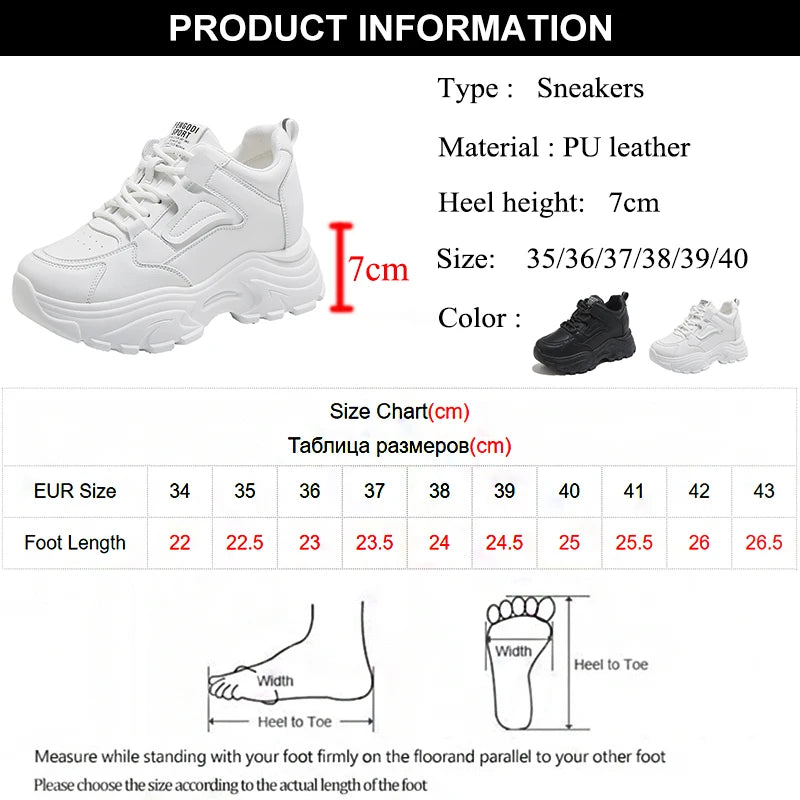 Women's Lace-Up Platform Sneakers — product view