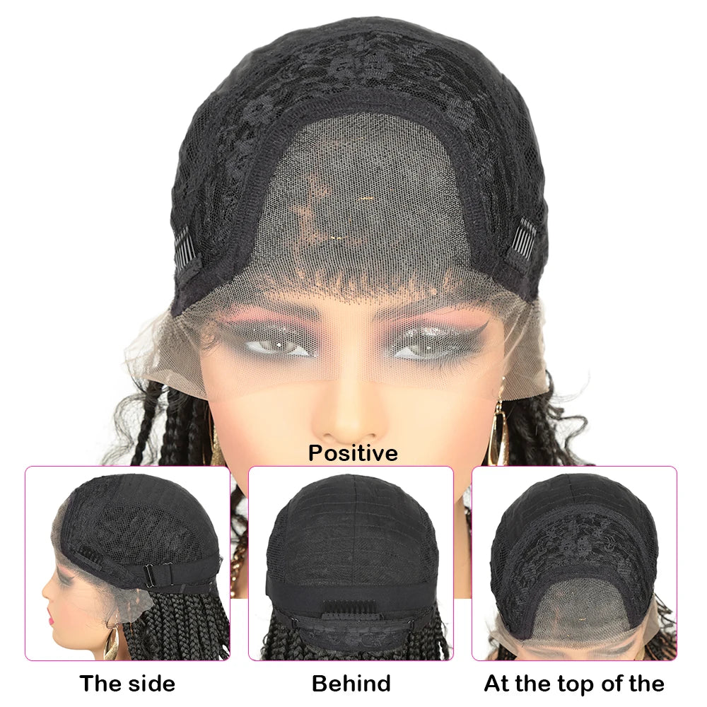 Women's Box Braided Synthetic Wig — product view