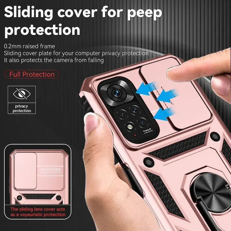 Kickstand Phone Case for Redmi Note 12 Pro 5G, Redmi Note 12 Pro 4G, Redmi Note 11 4G, Redmi Note 11S 4G, Redmi Note 13 Pro 5G, Redmi Note 13 Pro 4G, Redmi Note 12 5G, Redmi 12C, Redmi Note 11 Pro 5G, Redmi Note 11 Pro & More Models