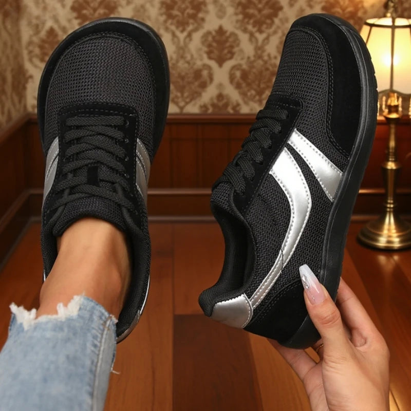 Women's Wide-Toe Lace-Up Sneakers — product view
