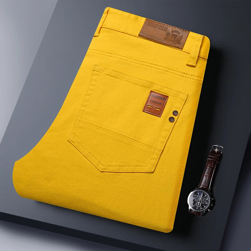 Men's Straight-Leg Stretch Denim Jeans — product view