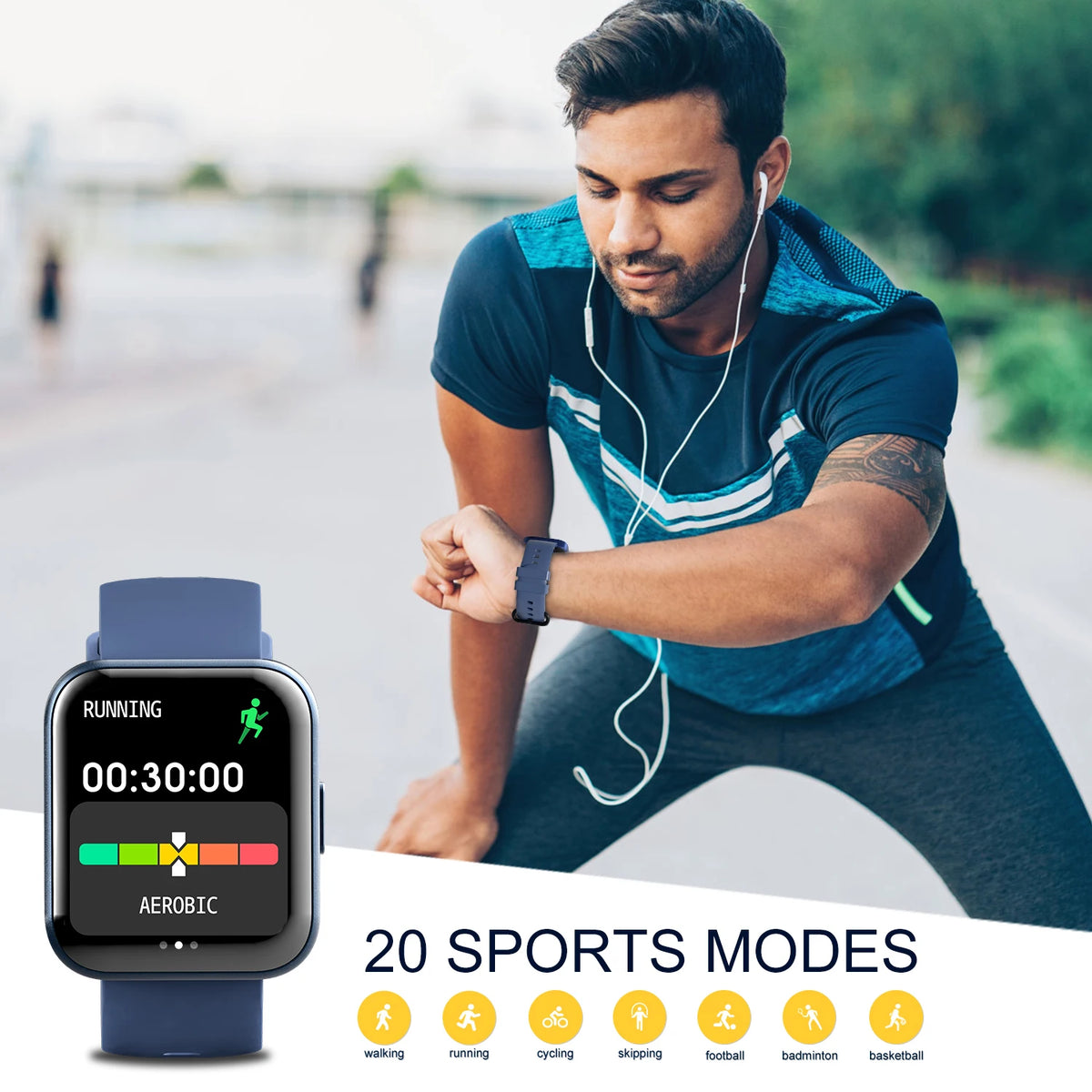 1.69-Inch Smartwatch with Sleep Features