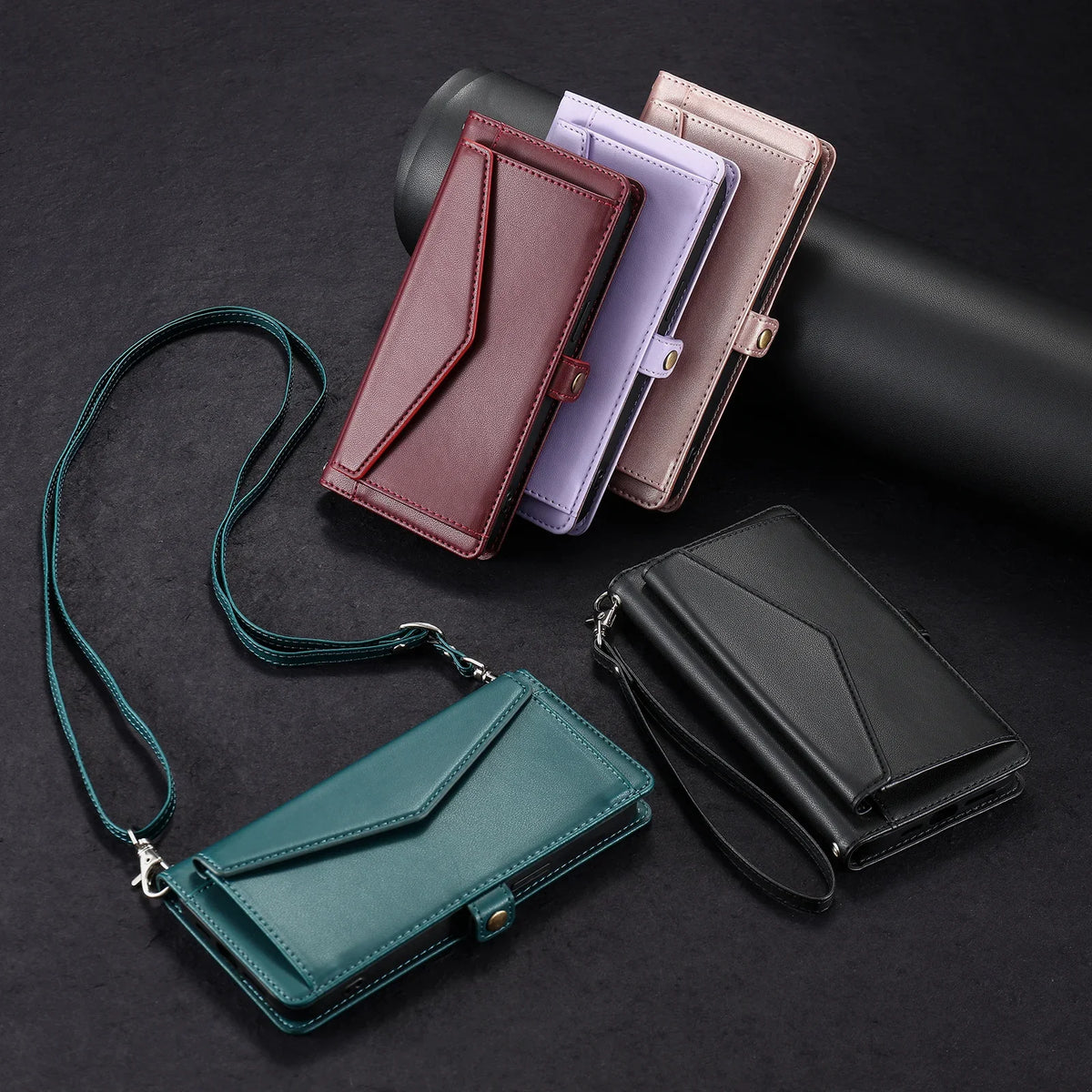 Crossbody Wallet Phone Case with Card Pocket for iPhone 15 Pro, iPhone 15 Plus 14 Plus, iPhone 13 Pro Max, iPhone 14 Pro, iPhone 17 or 18, iPhone 15, iPhone 14 Pro Max, iPhone SE2 SE3 7 8, iPhone 11, iPhone XR, iPhone 16 & More Models