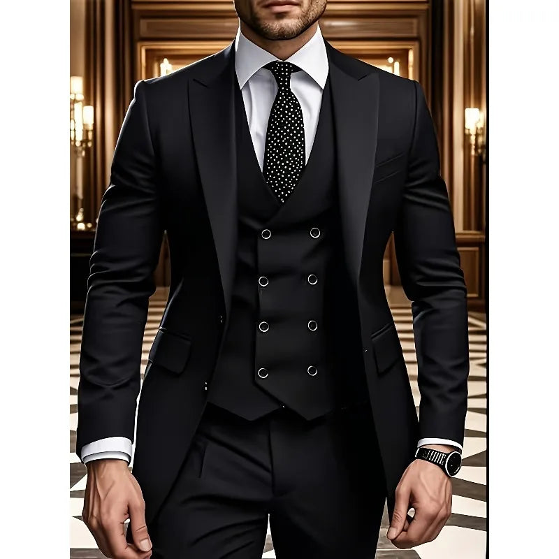 Men's Three-Piece Business Suit