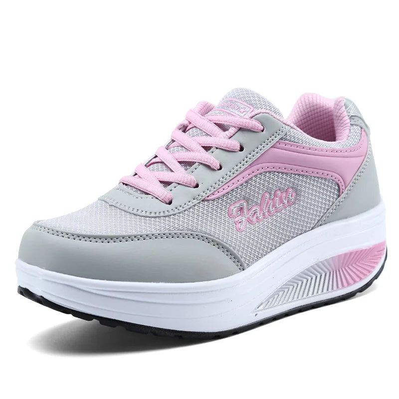 Women's Flat Casual Lace-Up Sneakers — product view