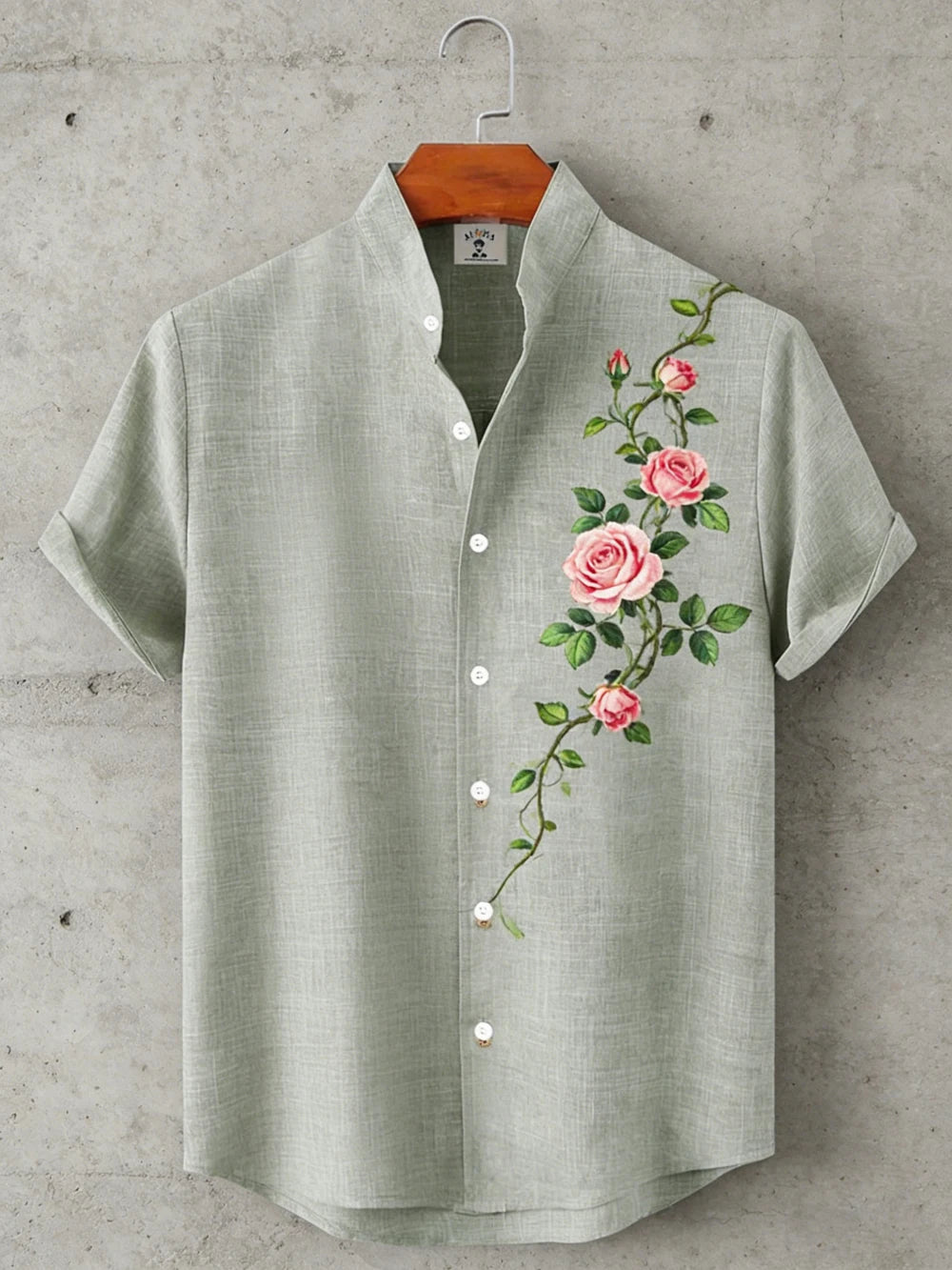 Men's Graphic Print Short-Sleeve Casual Shirt