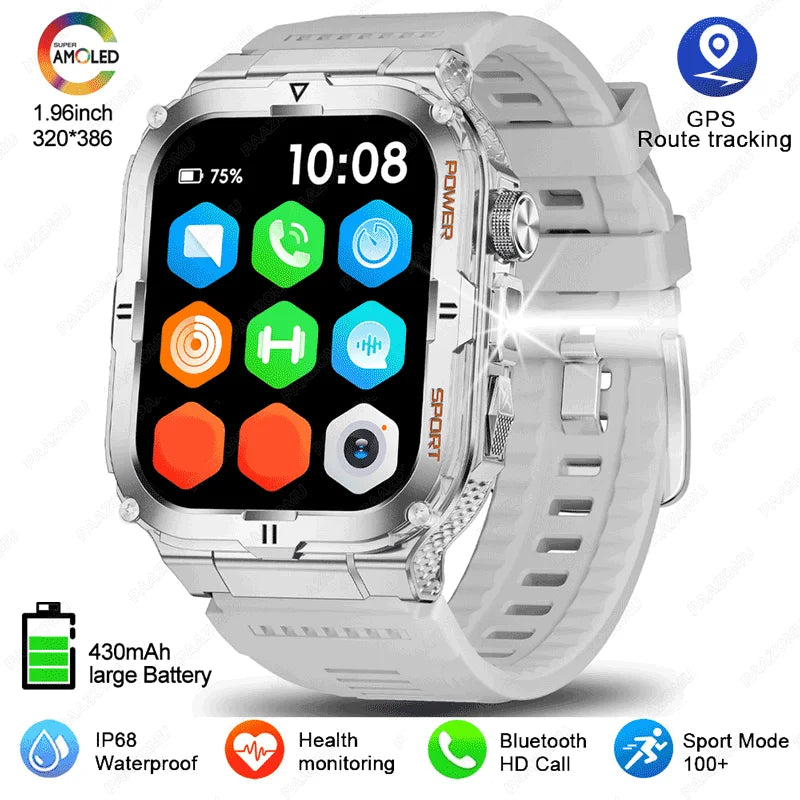 Outdoor 1.7-Inch Calling Smartwatch with Flashlight