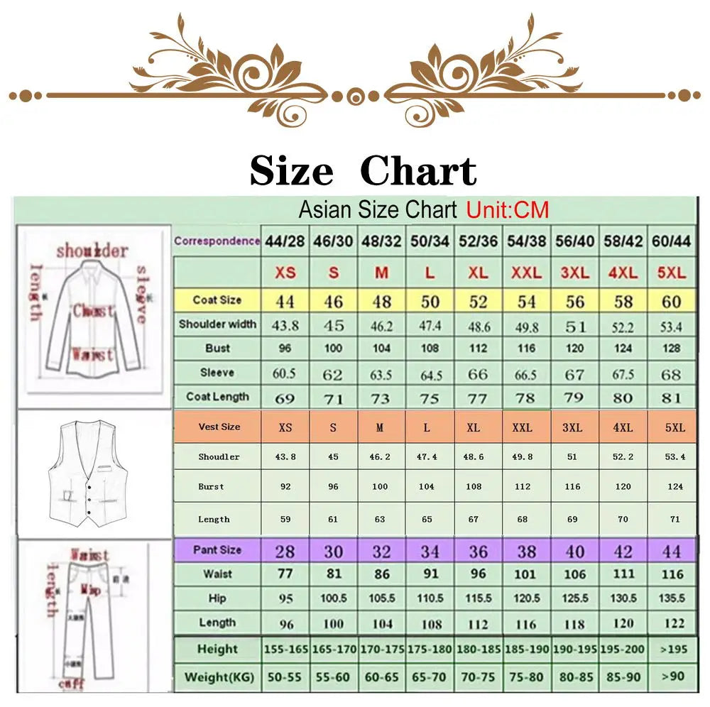 Men's 3-Piece Slim Fit Shawl Lapel Suit Set — product view