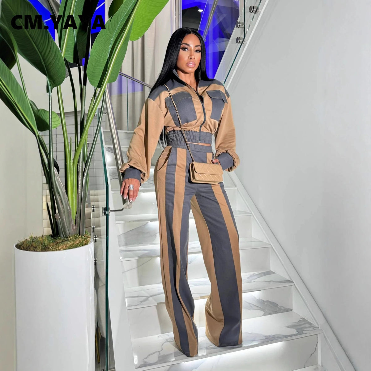 Women's Relaxed Jacket & Cargo Pants Set