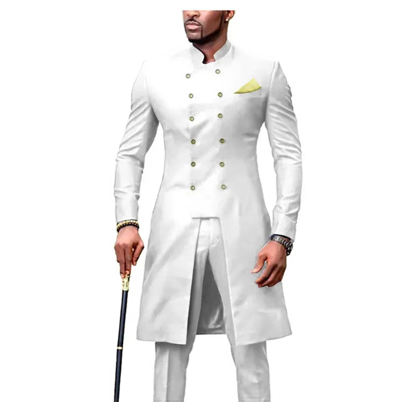 Men's Double-Breasted Wedding Suit
