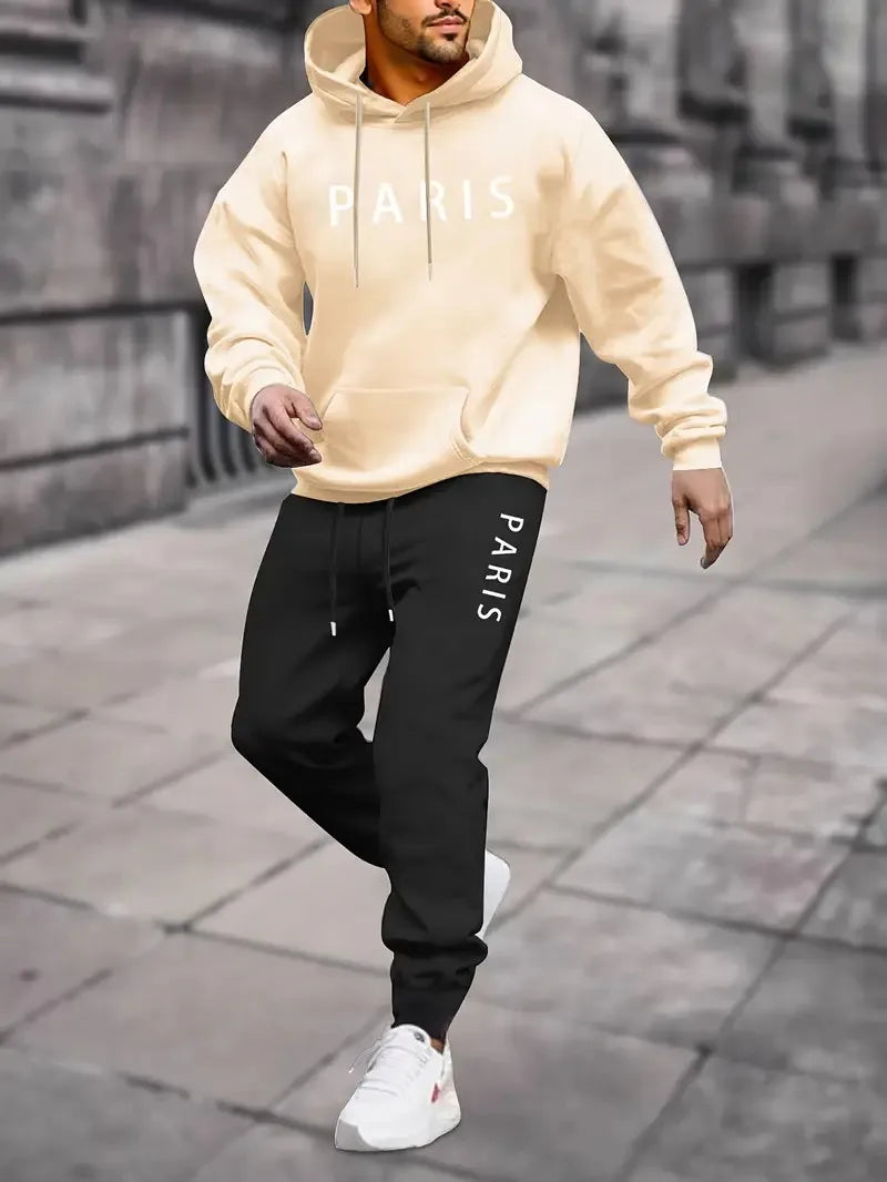 Men's Graphic Print Casual Outfit Set