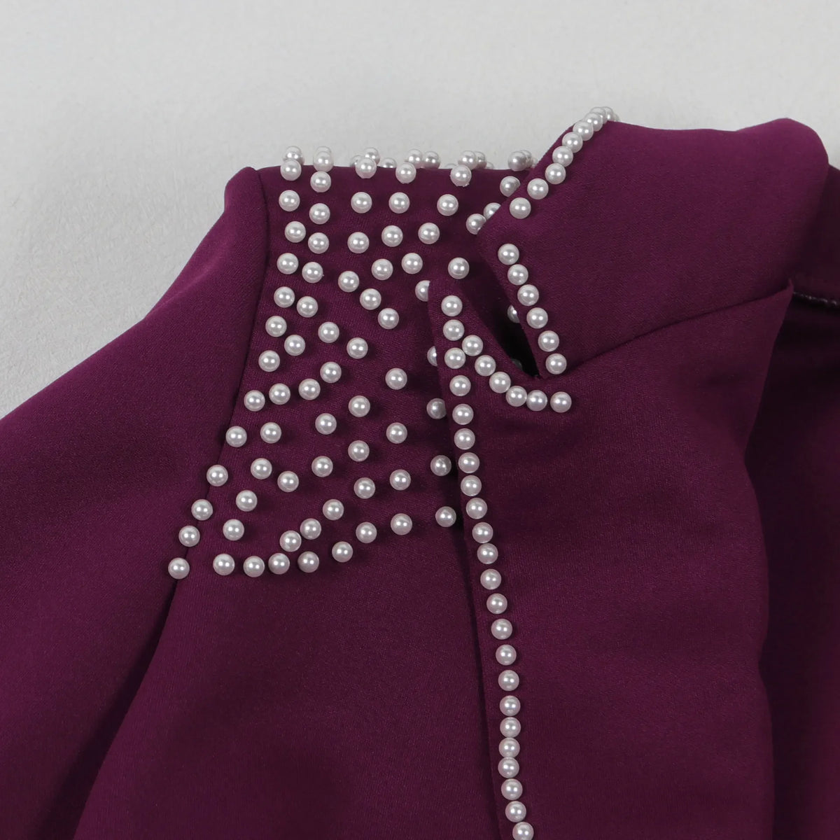 Women's Pearl-Detail Blazer & Wide-Leg Pants Set