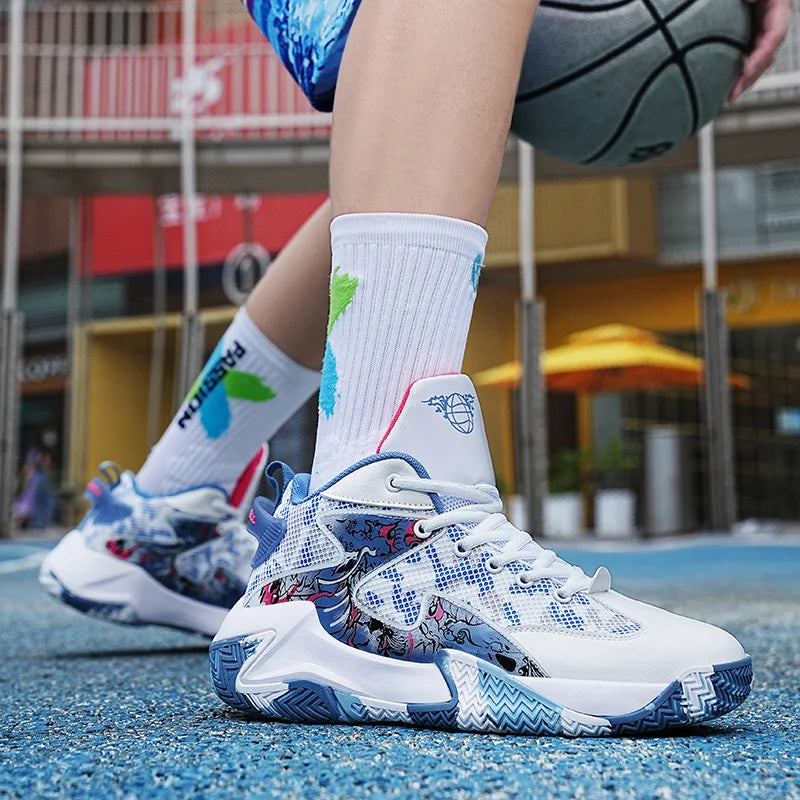 Men's Basketball-Style Athletic Sneakers