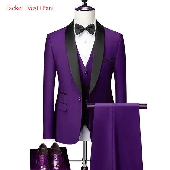 Men's Black 3-Piece Suit Set — product view