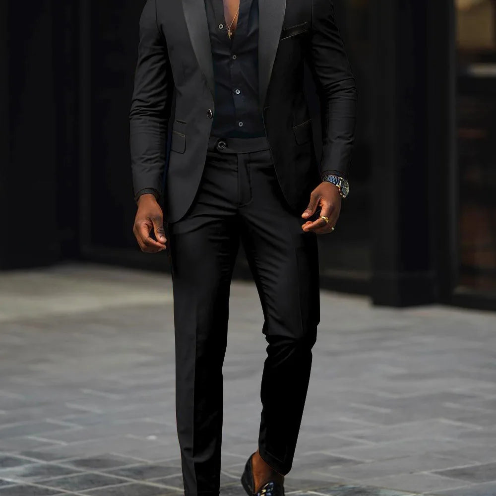 Men's Two-Piece Business Casual Suit Set — product view