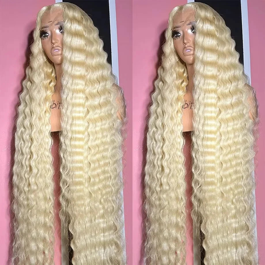 Curly Human Hair Lace Wig — product view