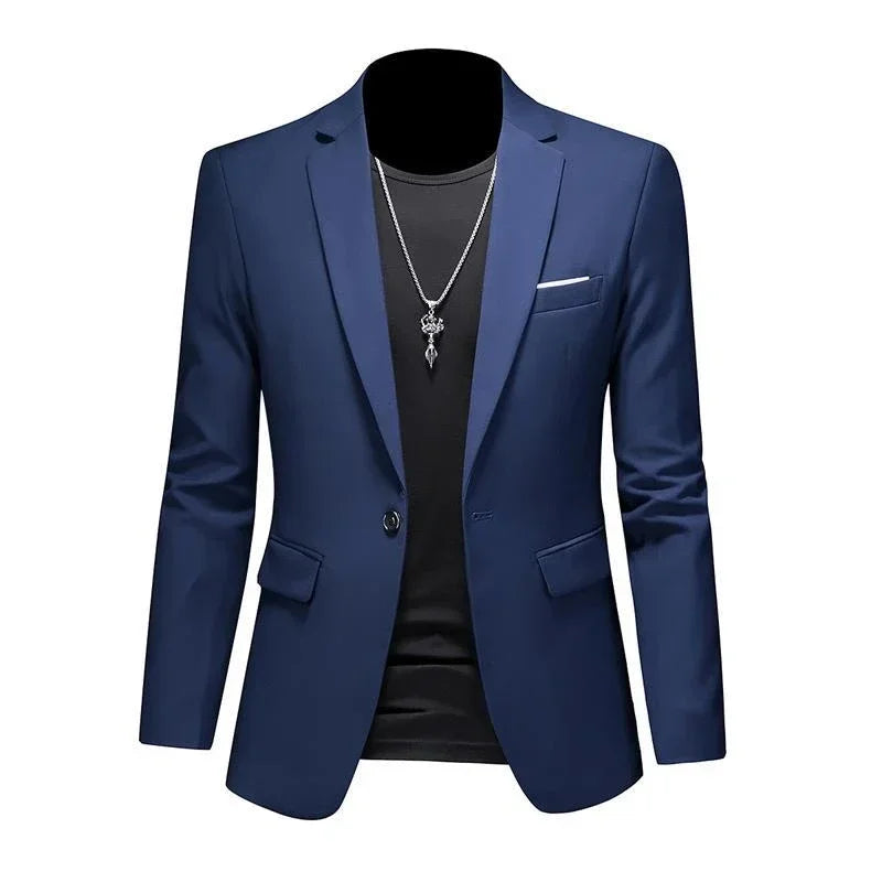 Men's Solid-Colour Business Blazer