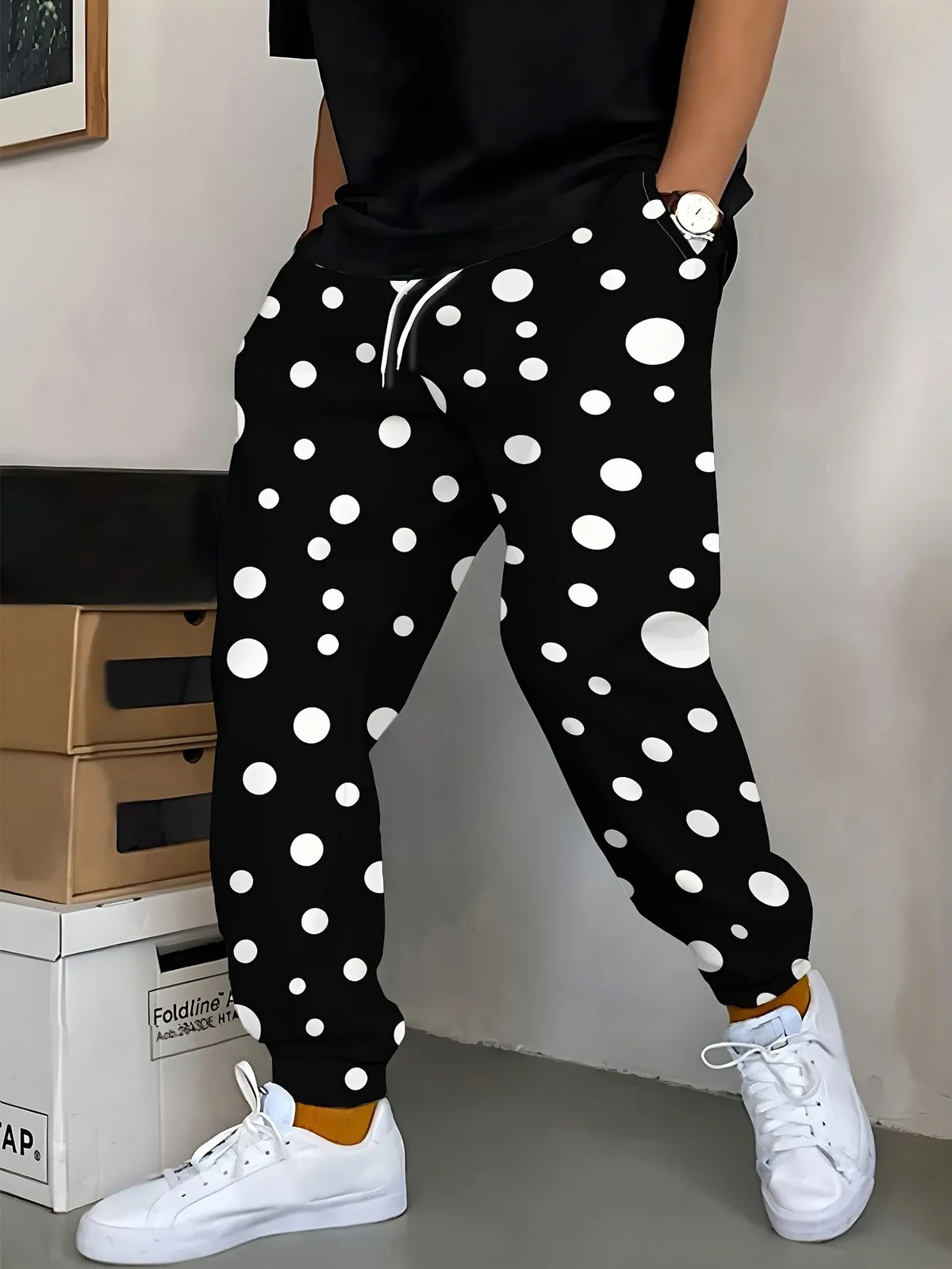 Men's Polka Dot Casual Pants