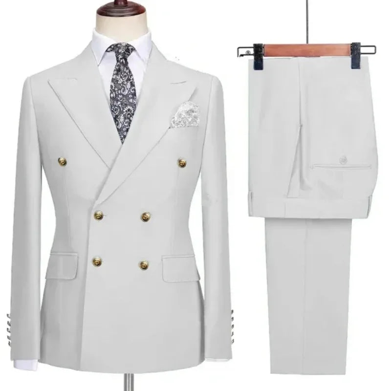 Men's Double-Breasted Suit Set — product view