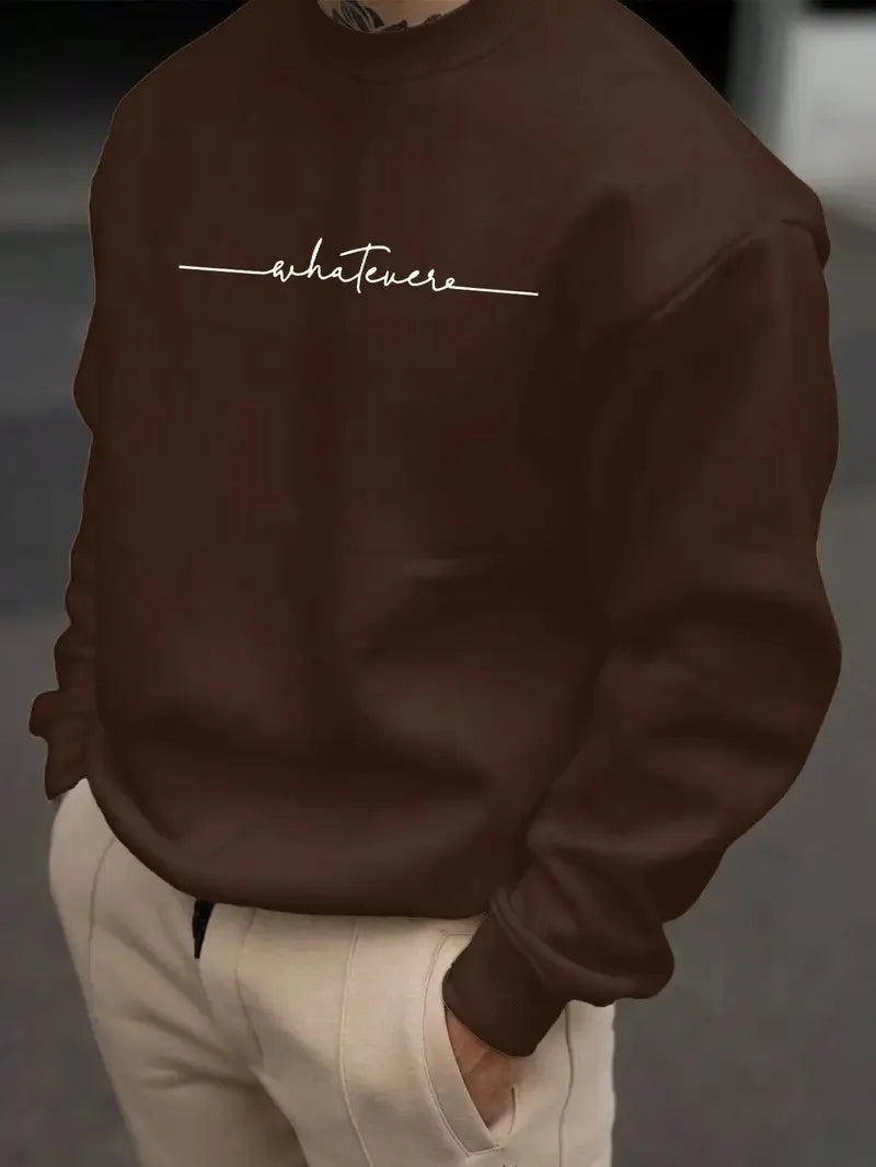 Men's Letter Print Casual Hoodie