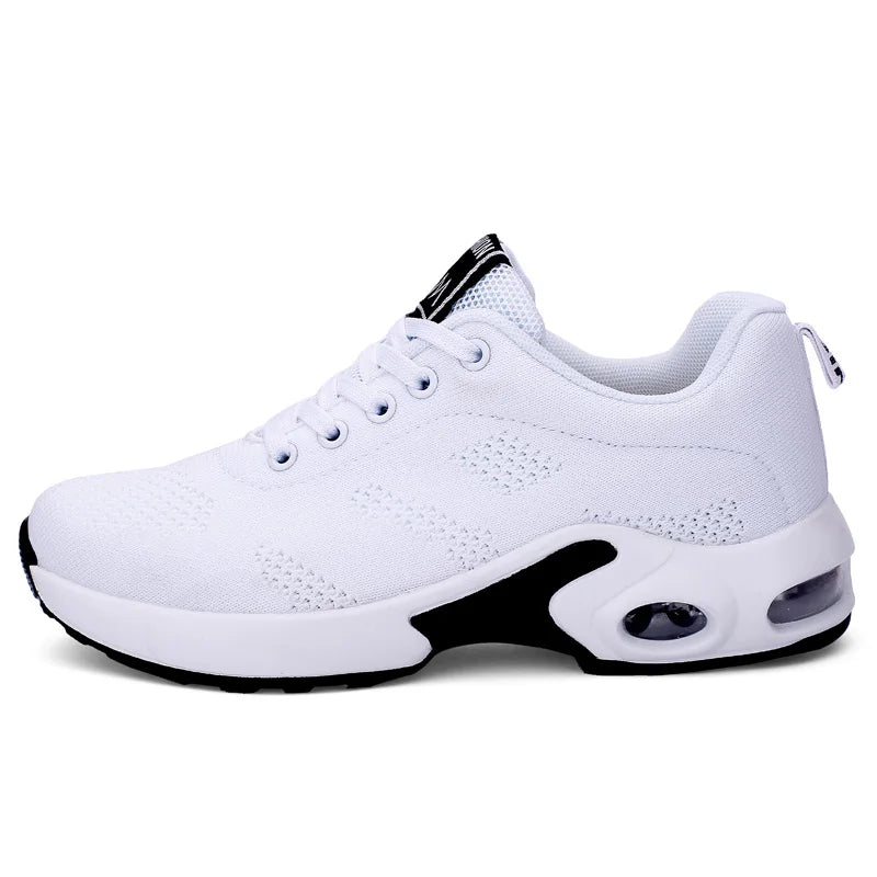 Women's Thick-Sole Mesh Walking Sneakers — product view
