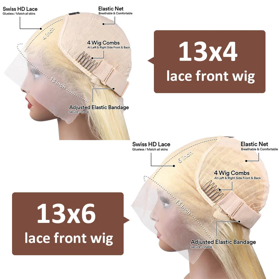 Blonde Water Wave Lace Front Wig — product view