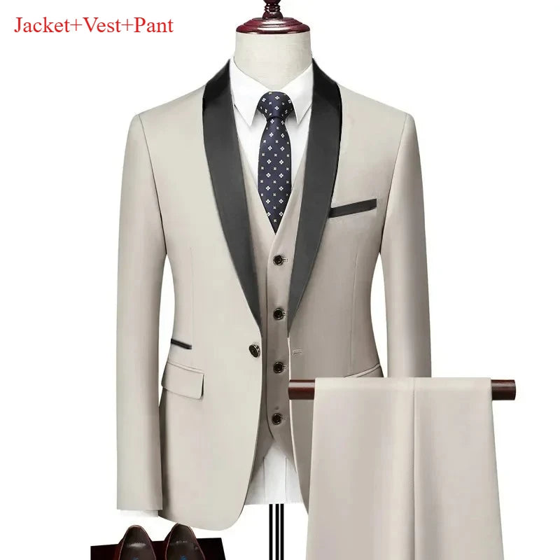 Men's Black 3-Piece Suit Set — product view