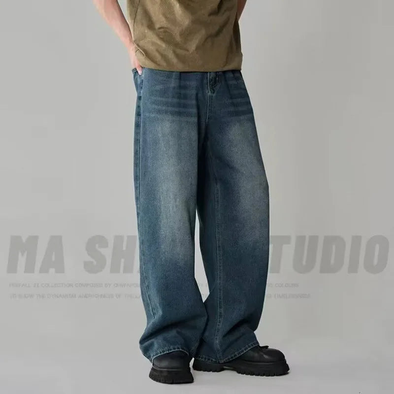 Men's Blue Slim Fit Stretch Denim Jeans — product view