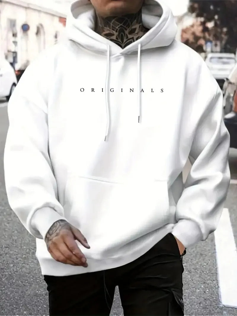 Men's Letter Print Casual Hoodie