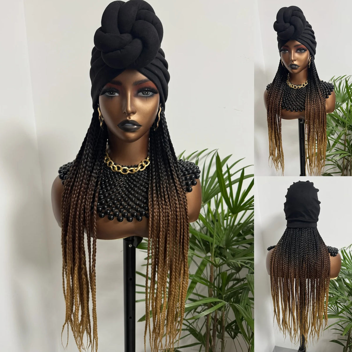 Blonded 613# Long 24inch Synthetic Box Braided with Headband - OSASCO