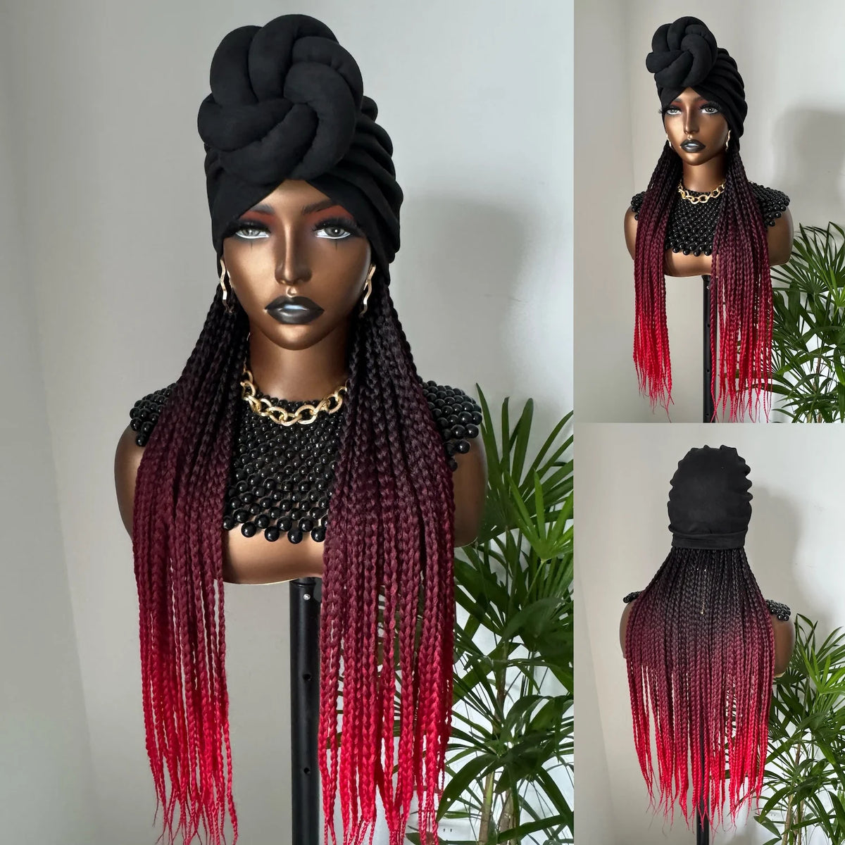Blonded 613# Long 24inch Synthetic Box Braided with Headband - OSASCO